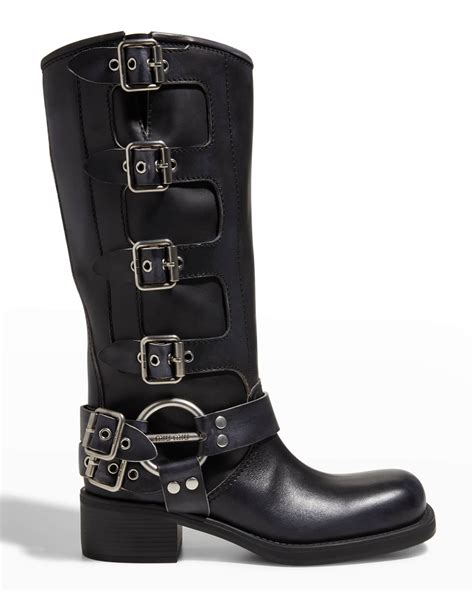 miu miu rider boots|miu moto boots.